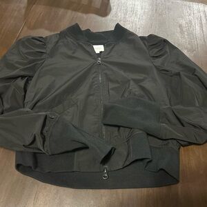 Sundays Jet Black Bomber Jacket